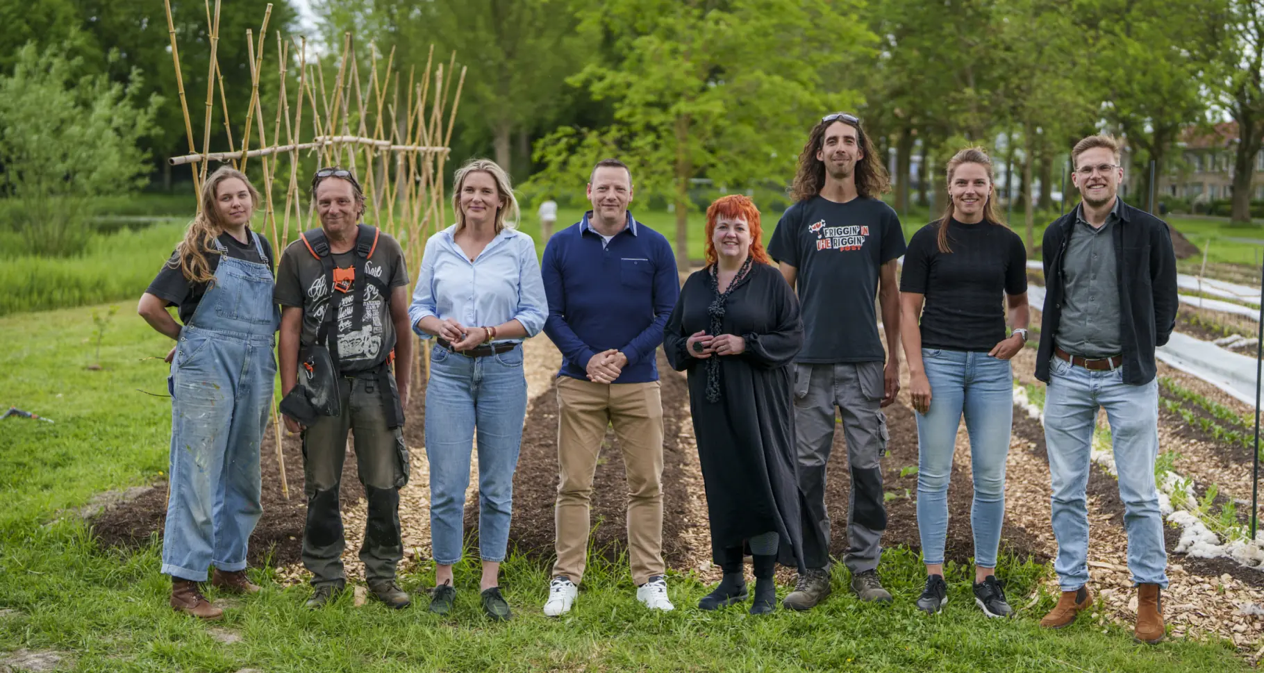 Het team achter de sociale voedseltuinen